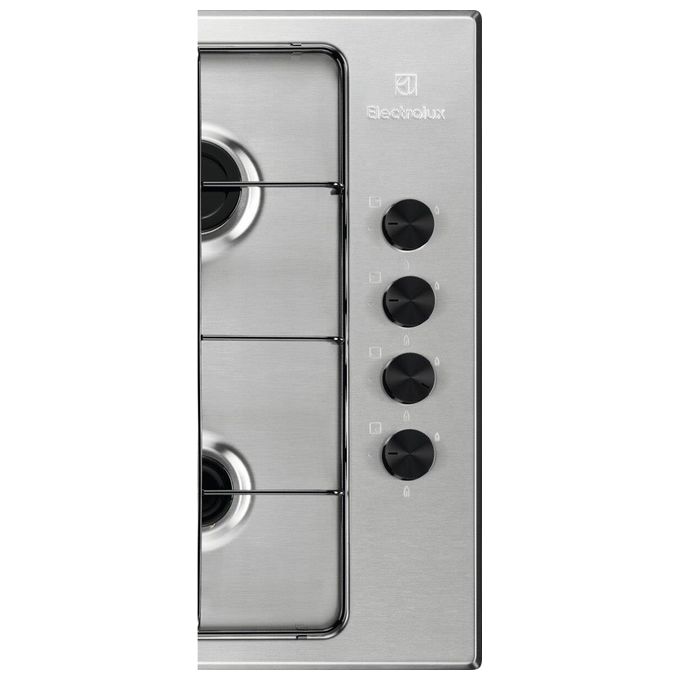 Electrolux EGS6414X Piano cottura a gas 60 cm 4 fuochi Wok multicorona 4000 W comandi laterali accensione elettronica Sicurgas colore Inox