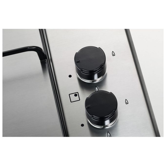 Electrolux EGS6414X Piano cottura a gas 60 cm 4 fuochi Wok multicorona 4000 W comandi laterali accensione elettronica Sicurgas colore Inox