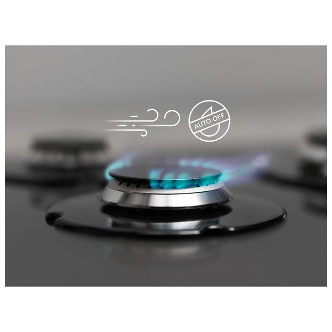 Electrolux EGS6414X Piano cottura a gas 60 cm 4 fuochi Wok multicorona 4000 W comandi laterali accensione elettronica Sicurgas colore Inox