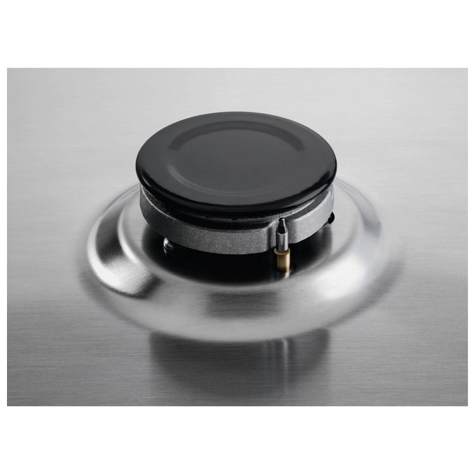 Electrolux EGS6414X Piano cottura a gas 60 cm 4 fuochi Wok multicorona 4000 W comandi laterali accensione elettronica Sicurgas colore Inox