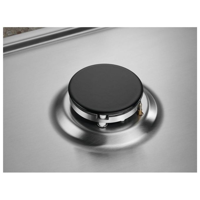 Electrolux EGS6414X Piano cottura a gas 60 cm 4 fuochi Wok multicorona 4000 W comandi laterali accensione elettronica Sicurgas colore Inox