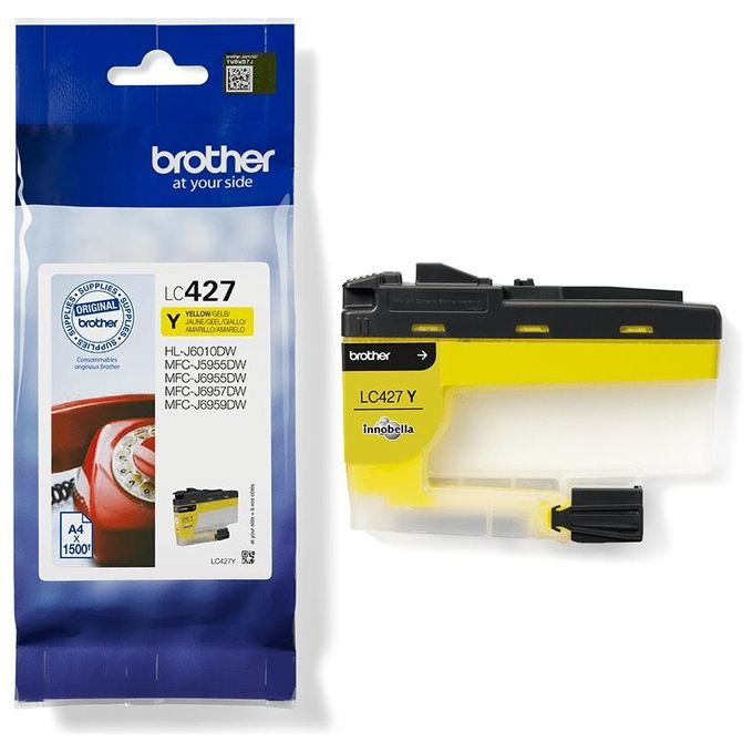 Brother LC427Y Cartuccia d'inchiostro Originale Giallo per Modelli MFC-J5955DW MFC-J6955DW HL-J6010DW Resa 1500 Pagine colore Giallo