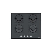 Franke FHNS 604 4G BK C Smart Linear Piano cottura Gas 60 cm 4 Fuochi Griglie in Ghisa 7500 W colore Nero
