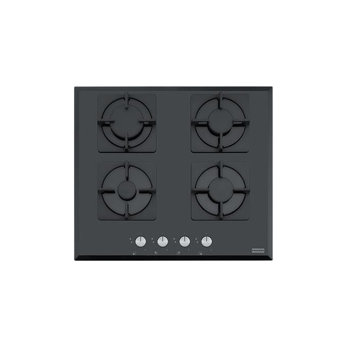 Franke FHNS 604 4G BK C Smart Linear Piano cottura Gas 60 cm 4 Fuochi Griglie in Ghisa 7500 W colore Nero