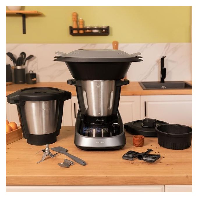 Cecotec 04346 Mambo Touch Robot da Cucina Multifunzione 1600W 3,3L 37 Funzioni Display TFT 5'' App colore Nero