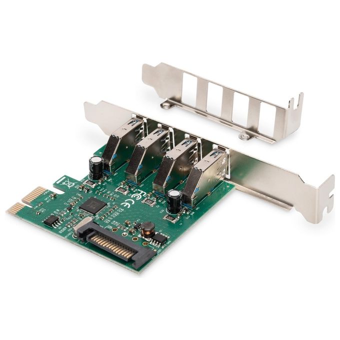 Digitus DS302211 Interface Scheda PCIe USB 3.0 Tipo A 4 Porte Fino a 5 Gbit-s Chipset: vl805