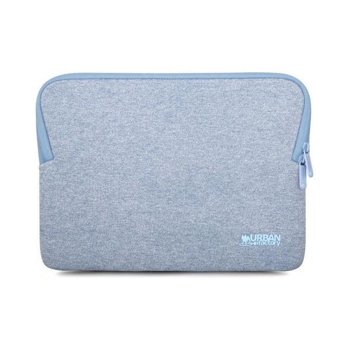 Urban Factory MSN21UF Memoree Sleeve per Notebook 15,6'' in Memory Foam con Protezione 3,8 mm Interno Ultramorbido Cerniera Inversa colore Blu Acciaio