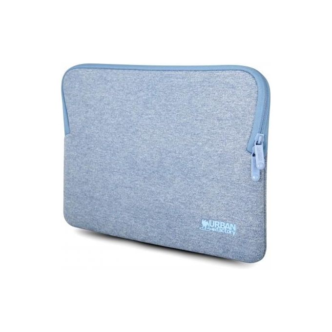 Urban Factory MSN21UF Memoree Sleeve per Notebook 15,6'' in Memory Foam con Protezione 3,8 mm Interno Ultramorbido Cerniera Inversa colore Blu Acciaio