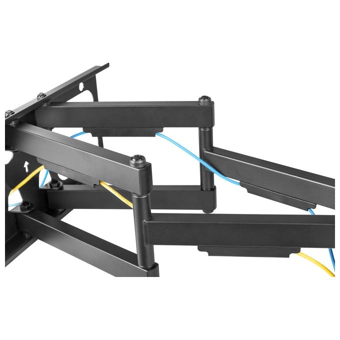 Equip 650324 Staffa di montaggio a parete per TV inclinabile e girevole da 37'' a 90'' VESA max 816x400 mm supporto fino a 75 Kg colore Nero