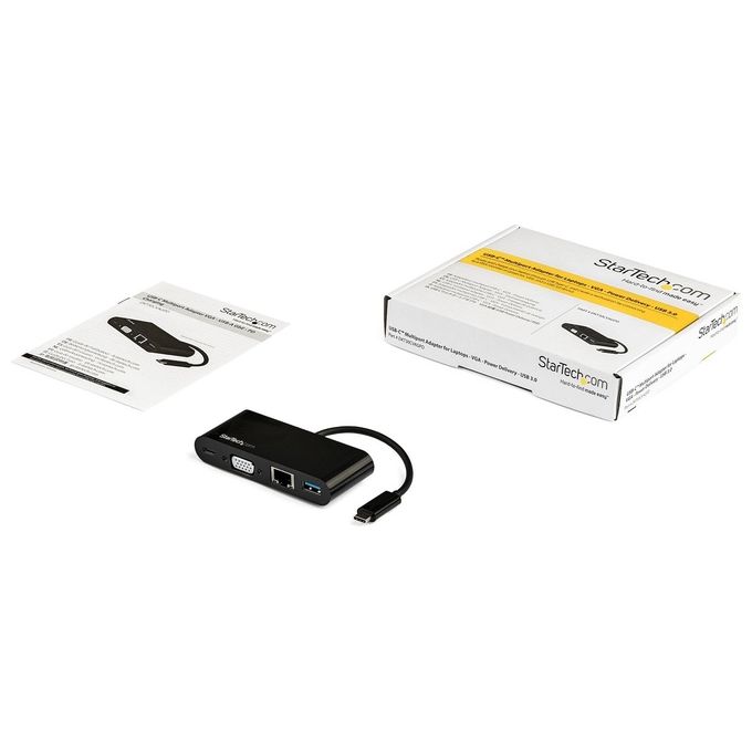 Startech Adattatore Multiporta Usb-C a Vga Power Delivery 60W Usb 3.0 Gbe