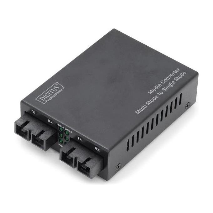 Digitus media converter fast ethernet singlemode-multimode connettori sc-sc