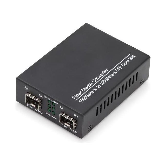 Digitus media converter gigabit singlemode-multimode con modulo sfp