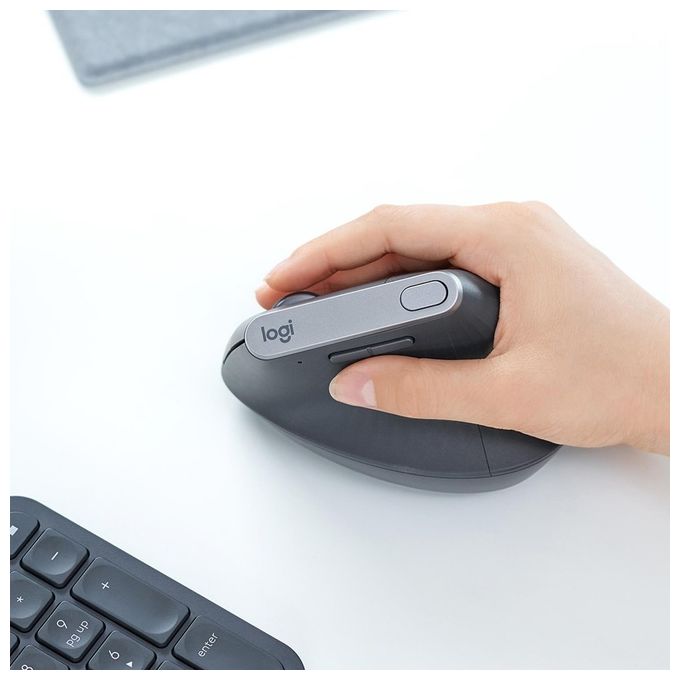 Logitech MX Vertical Mouse Ergonomico Avanzato Cablato e Wireless per un Minore Sforzo Muscolare