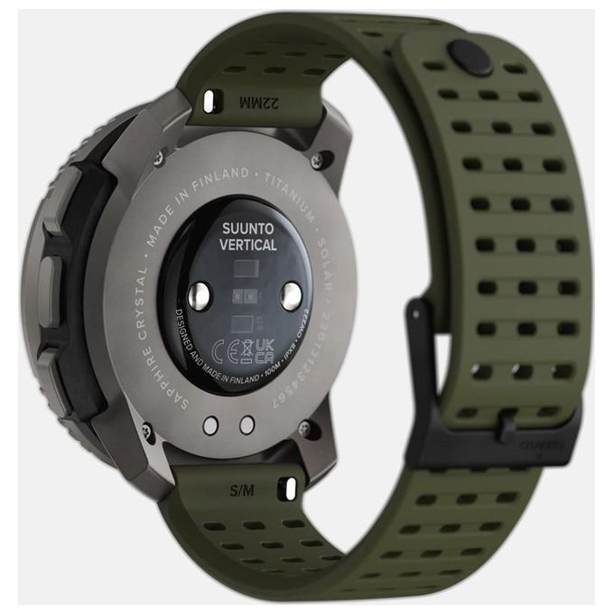 SUUNTO SS050859000 Vertical Orologio Sportivo GPS 95+ Sport Ricarica Solare Monitoraggio Salute 24-7 colore Verde