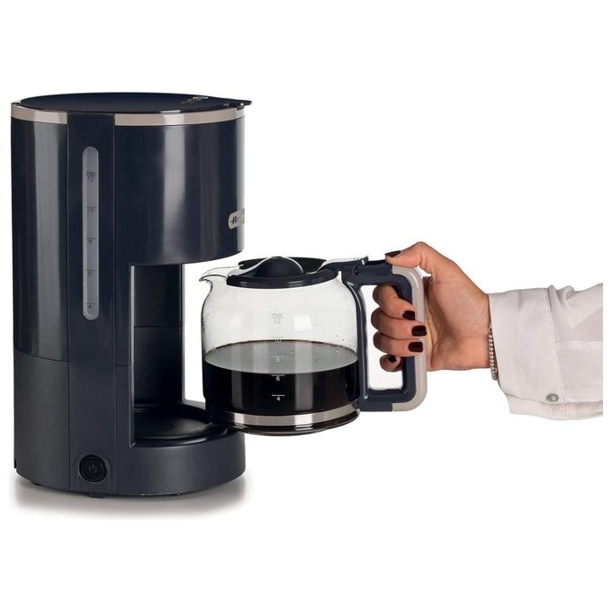 Ariete 1394 Breakfast Macchina da caffe' Filtro 12 Tazze Antigoccia Mantenimento Calore 900W colore Grigio Scuro