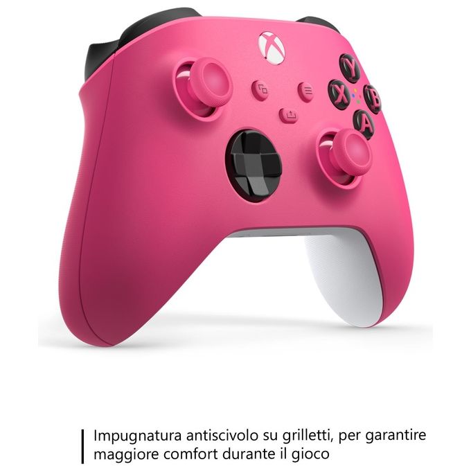 Microsoft QAU-00083 Controller Wireless per Xbox Compatibile con Xbox Series X-S Xbox One PC Windows Android iOS Bluetooth Jack 3,5 mm Pulsante Condividi Batteria AA Fino a 40 Ore colore Rosa Intenso