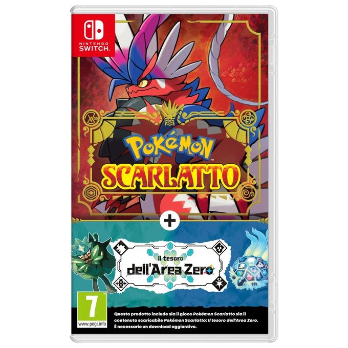 Nintendo 10012279 Pokémon Scarlatto Pack Espansione Il Tesoro dell'Area Zero Videogioco Nintendo Switch RPG Standard+DLC PEGI 7
