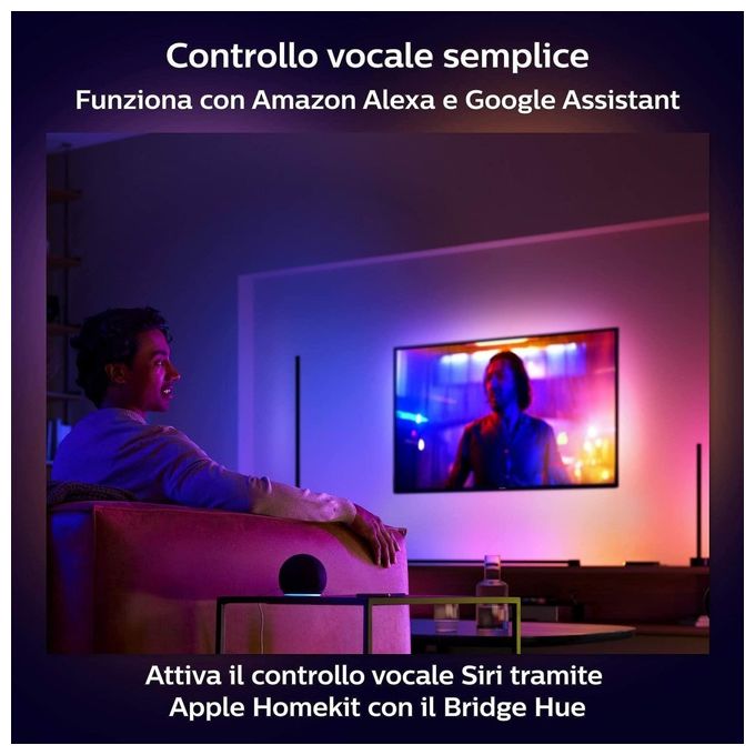 Philips Lampada Signe Gradient Hue White and Color Ambiance Tavolo Moderna con Effetti Luminosi Personalizzabili