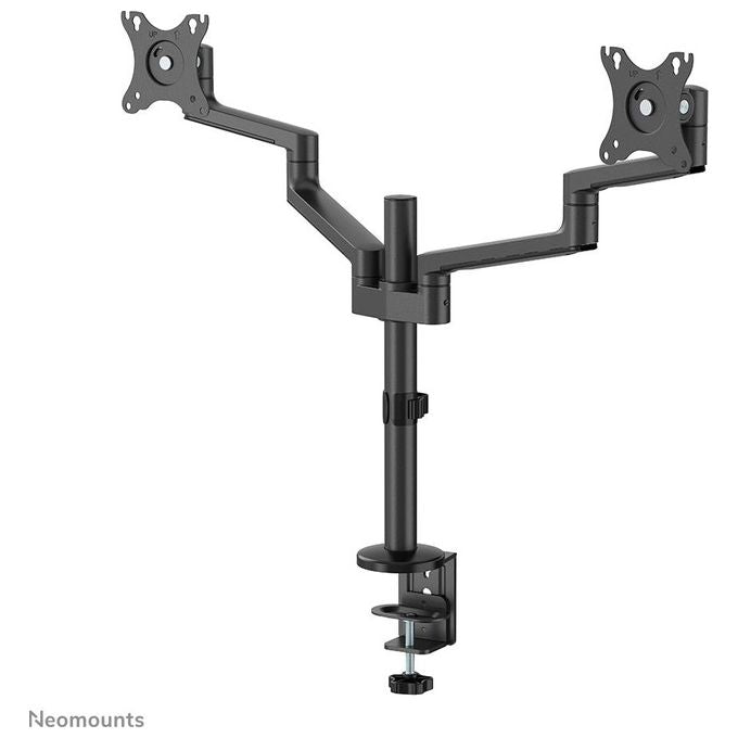 Neomounts W128434745 DS60-425BL2 Braccio per Monitor da Scrivania 2 Schermi Fino a 27'' 8 Kg Regolabile Altezza Profondita' Rotazione 360° colore Nero