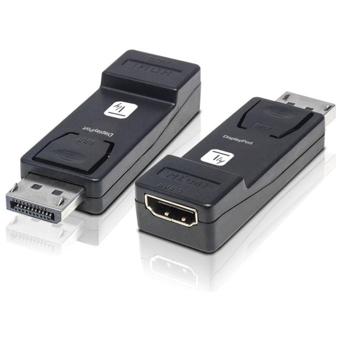 Techly Adattatore Convertitore da DisplayPort DP 1.2 a HDMI 4K 30Hz Nero