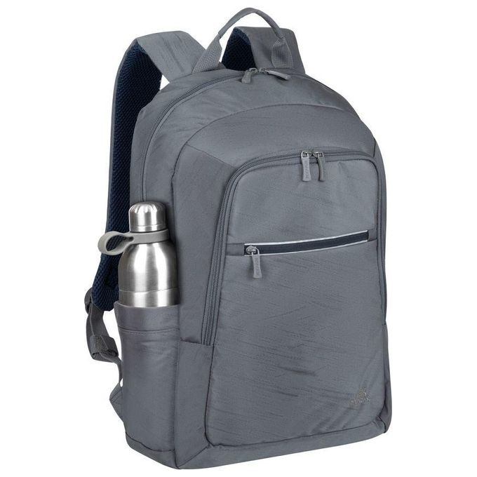 Rivacase 7561 Alpendorf Zaino per Laptop 16'' Scomparto Imbottito Tasche Organizzate Materiale Riciclato RPET colore Grigio