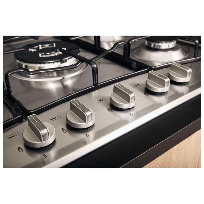 Hotpoint Ariston PCN 752 T -IX-HAR Piano Cottura a Gas 5 Zone 75 cm Acciaio Inox