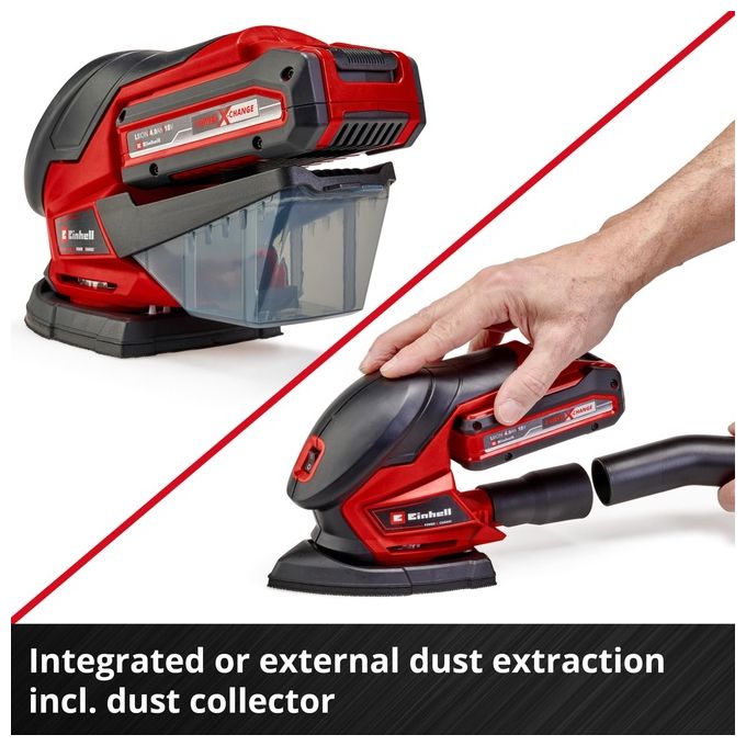 Einhell Levigatrice Orbitale A Batteria Te-Os 18-150 Li (Batteria Non Inclusa)