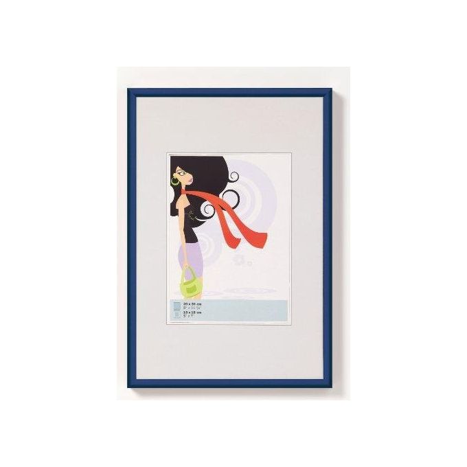 Walther New Lifestyle Cornice Portafoto 21x297cm in Plastica Blu DIN A4
