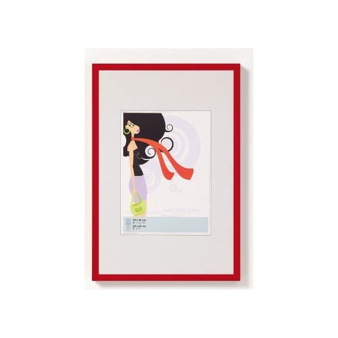 Walther New Lifestyle Cornice Portafoto 21x297cm in Plastica Rosso DIN A4