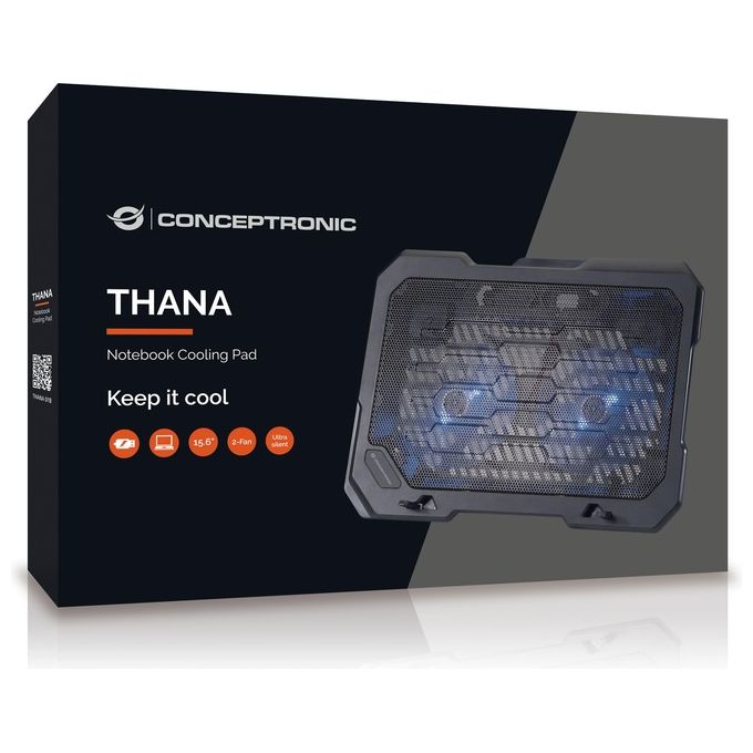 Conceptronic THANA01B Base di Raffreddamento per Notebook 15,6'' Nero