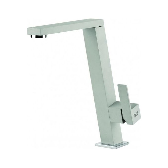 Elleci Blade MMKBLA79 - Miscelatore da cucina Mono Splitcomando, da incasso, Metaltek, canna girevole inclinata, 24,7 cm, Alluminio