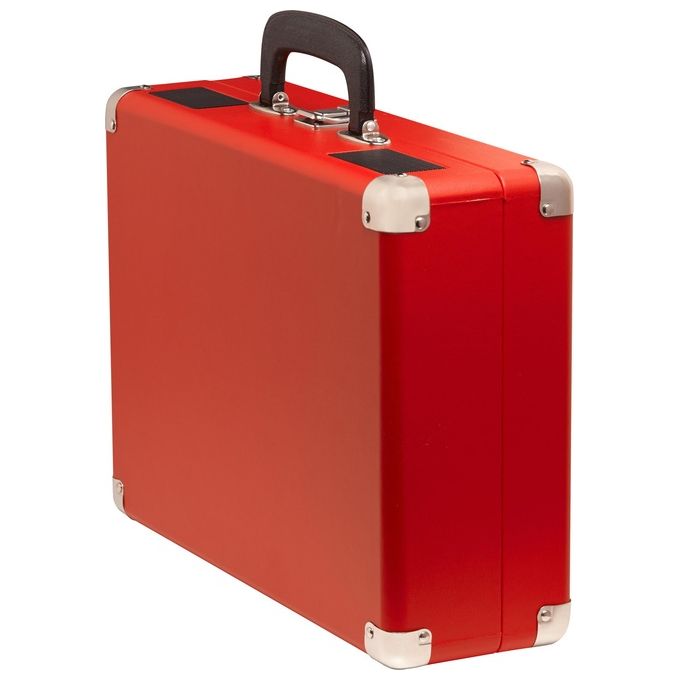 Denver BEL5706751026324 VPL-120 Giradischi USB con Altoparlanti Integrati 2 x 1 W 33 1-3 45 78 RPM Uscita Phono RCA Software Audacity incluso colore Rosso
