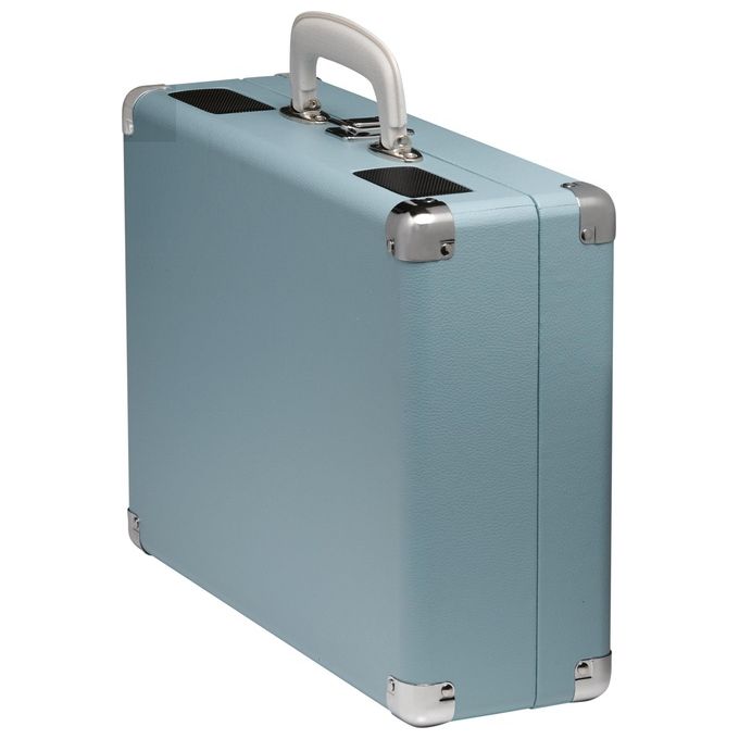 Denver VPL-120BLUE Giradischi USB a valigia con altoparlanti integrati e uscita phono colore Blu