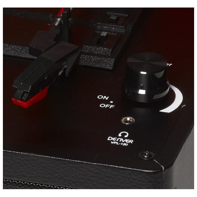 Denver BEL5706751028649 Giradischi USB con Altoparlanti Integrati 33 1-3 45 78 rpm Uscita Phono Design Valigetta colore Nero