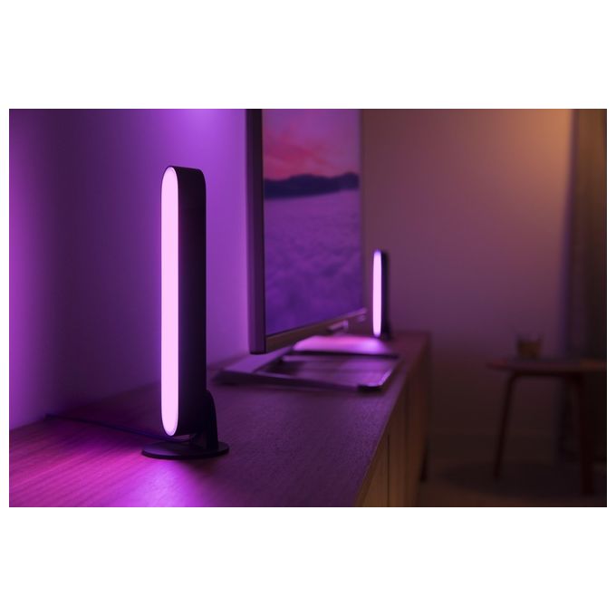 Philips Hue Play Lampada Led Connessa Unita' Base con Alimentatore 2 Pezzi Nero