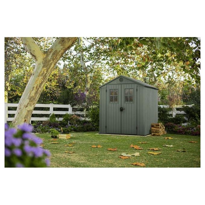 Keter Casetta da Giardino Darwin 6x6 190x183x221H cm Verde Salvia Ventilata
