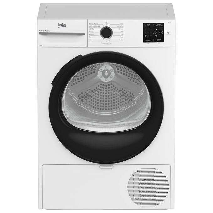 Beko MWBMT392B_IT NX Asciugatrice Pompa di Calore 9 Kg Classe C Motore Inverter 15 Programmi 63 dB (84x60x67 cm) colore Bianco