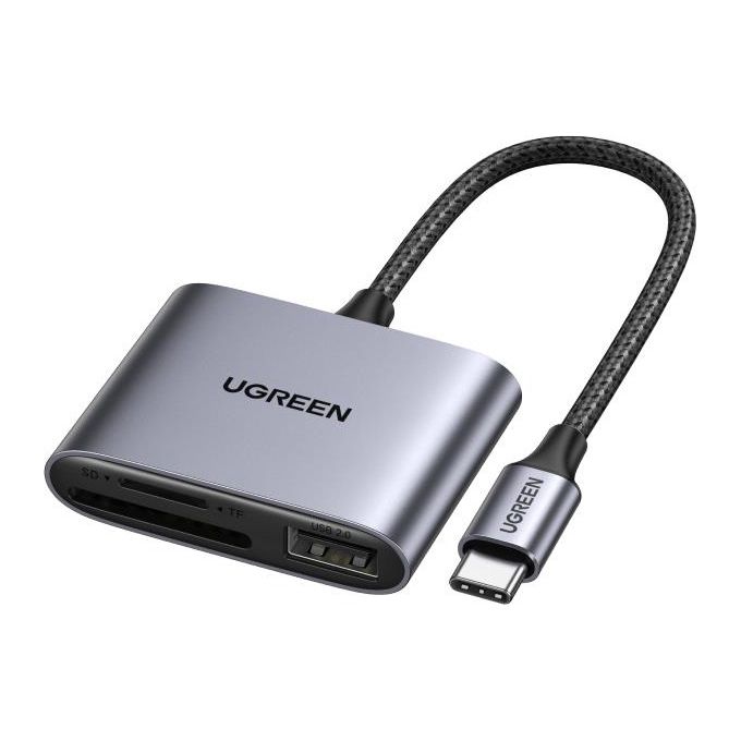 Ugreen Lettore di Schede Usb 3.2 Gen 1 Type-C Grigio
