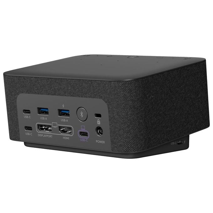Logitech 986-000020 Logi Dock Docking Station USB-C Speakerphone HDMI DisplayPort 100W Microsoft Teams colore Graphite