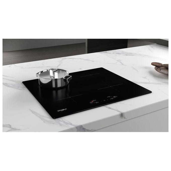 Whirlpool WSQ2160NE Piano cottura a induzione 60 cm 4 zone Touch Booster 7200W colore Nero