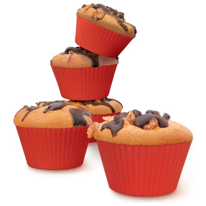 Philips HD9956-00 Kit Accessorio Cottura in Forno per Airfryer XXL vassoio 3L 9 stampi muffin silicone colore Nero Rosso