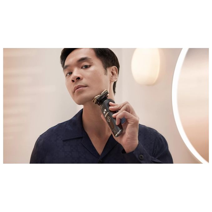 Philips SP9840-32 Shaver S9000 Prestige Rasoio elettrico Rotante Wet and Dry 3 testine autonomia 60 min colore Grigio