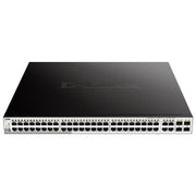 D-Link Web Smart DGS-1210-52MP Switch gestito 8 x 10-100-1000 (PoE+) + 40 x 10-100-1000 (PoE) + 4 x SFP desktop, montabile su rack PoE+