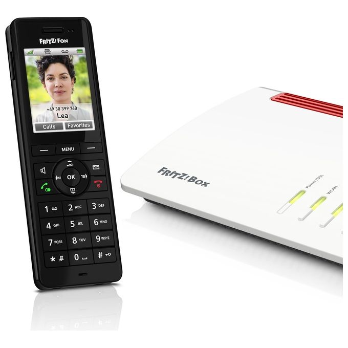 FRITZ! FRITZ!FON X6 INT Telefono Cordless DECT Vivavoce HD Segreteria Rubrica 100 voci colore Nero