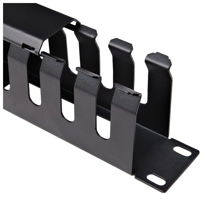 StarTech Pannello Gestione Cavi Orizzontale per armadi rack 1U con canalina passacavi a denti e copertura