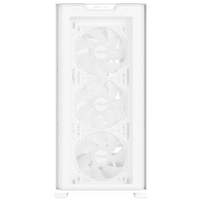 ASUS 90DC00H3-B19010 A21 PLUS TG ARGB Case Micro ATX e Mini ITX con Pannello Frontale Mesh e Vetro Temperato 4 Ventole ARGB Preinstallate Supporta Radiatori 360 mm e Schede Grafiche 380 mm colore Bianco
