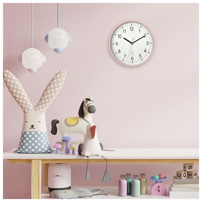 TFA Dostmann Orologio Analogico da Parete Rosa