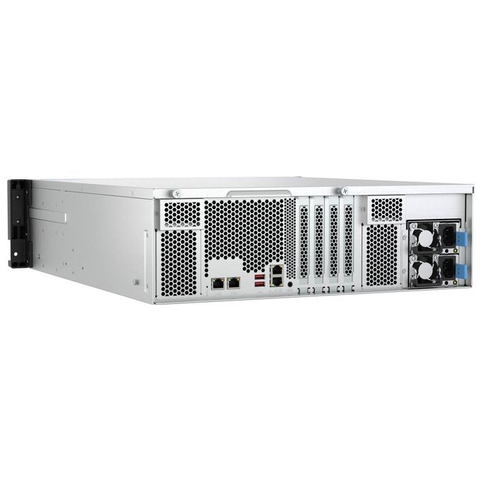 QNAP TS-H1677AXU-RP-R7-32G Server di archiviazione Armadio 3U AMD Ryzen 7 7745 32 GB DDR5 16 bay 2x550W 10GbE colore Nero Grigio