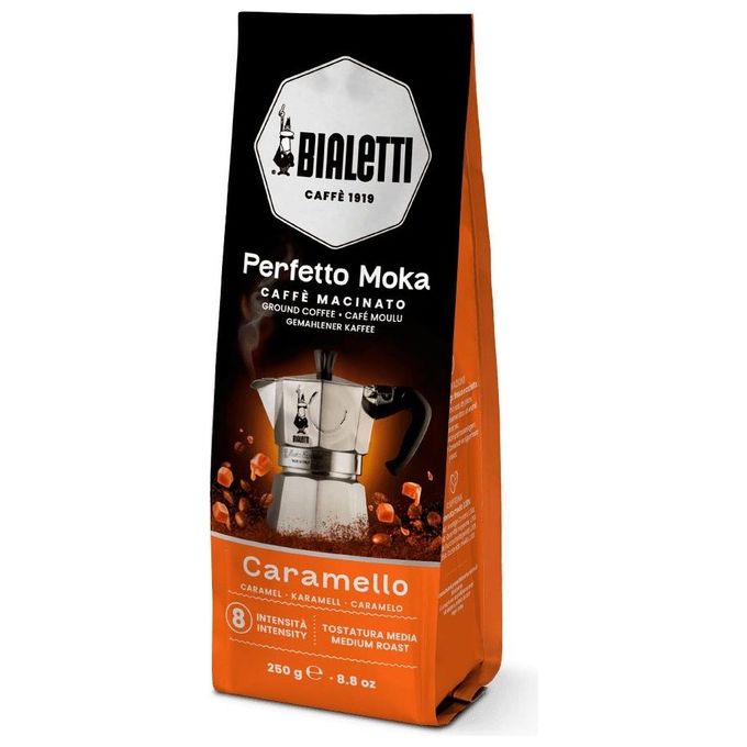 Bialetti Perfetto Moka Caffe' Macinato Gusto Caramello 1 x 250 gr