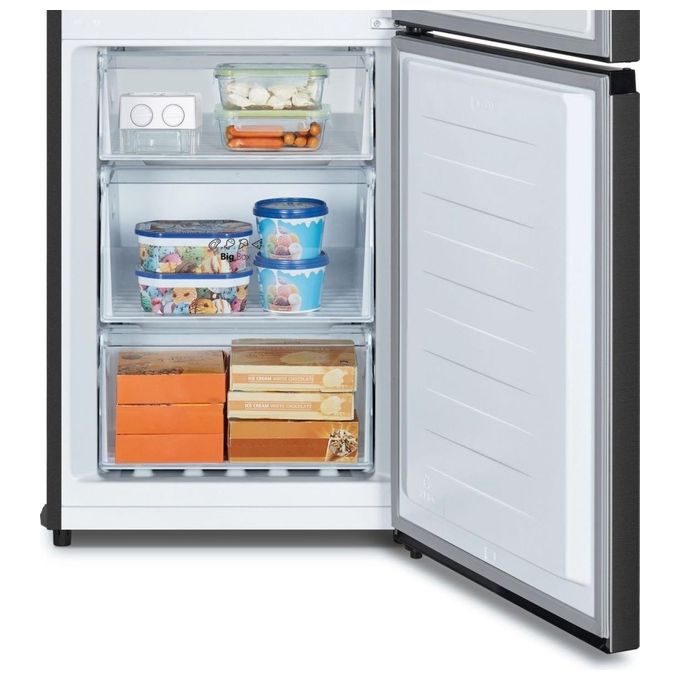 Hisense RB440N4ACA Frigorifero Combinato 336 L 201,7 cm Classe A 35 dB Total No Frost Inverter colore Inox